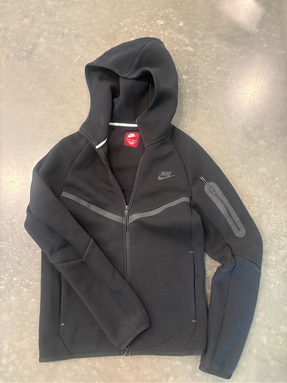 Nike Black Nike Tech Performance Hooded Zip Jacket